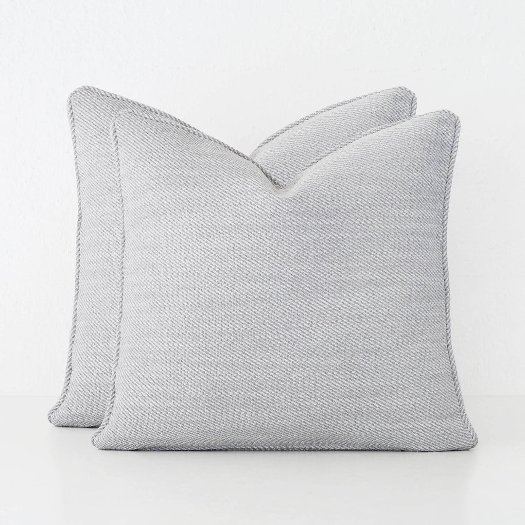BEZIER HERRINGBONE CUSHION BUNDLE X2  |  50X50  |  SILVER BIRCH