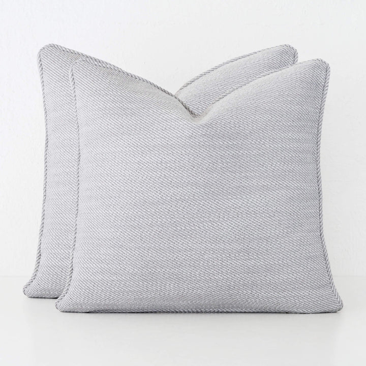 BEZIER HERRINGBONE CUSHION BUNDLE X2  |  40X60  |  SILVER BIRCH