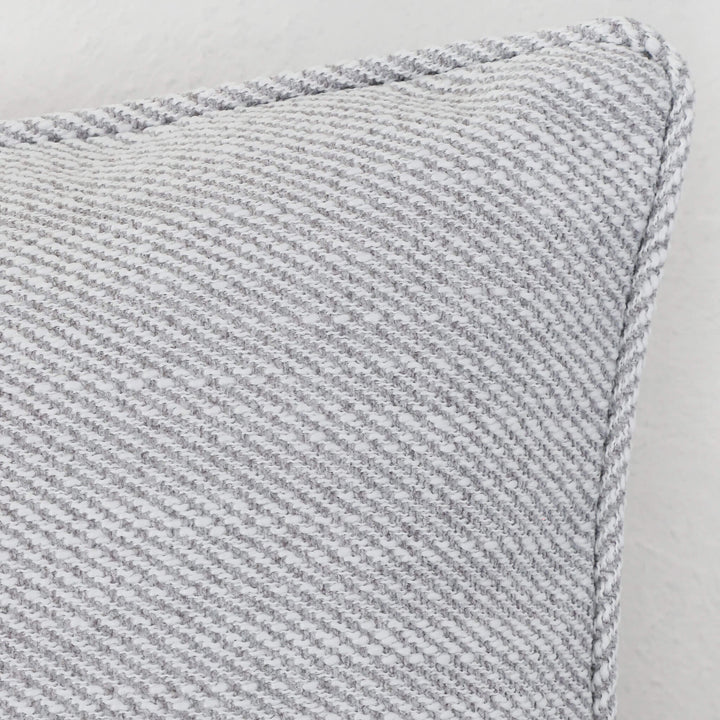 BEZIER HERRINGBONE CUSHION  |  SILVER BIRCH  |  CLOSE UP