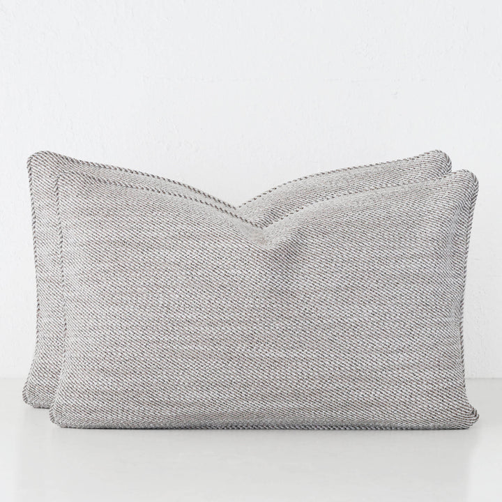 BEZIER HERRINGBONE CUSHION BUNDLE X2  |  40X60  |  HAZELNUT SKIM