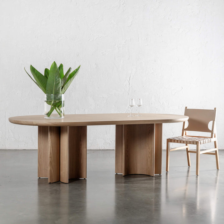 BOLLENE DINING TABLE  |  240CM + 270CM  |  BIRCH ASH WOOD GRAIN