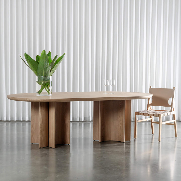 BOLLENE DINING TABLE  |  240CM + 270CM  |  BIRCH ASH WOOD GRAIN