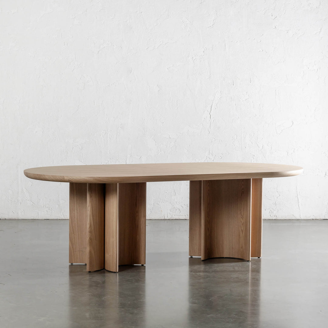 BOLLENE DINING TABLE  |  240CM + 270CM  |  BIRCH ASH WOOD GRAIN