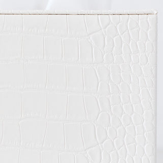 BOND CROCODILE SQUARE TISSUE BOX  |  IVORY