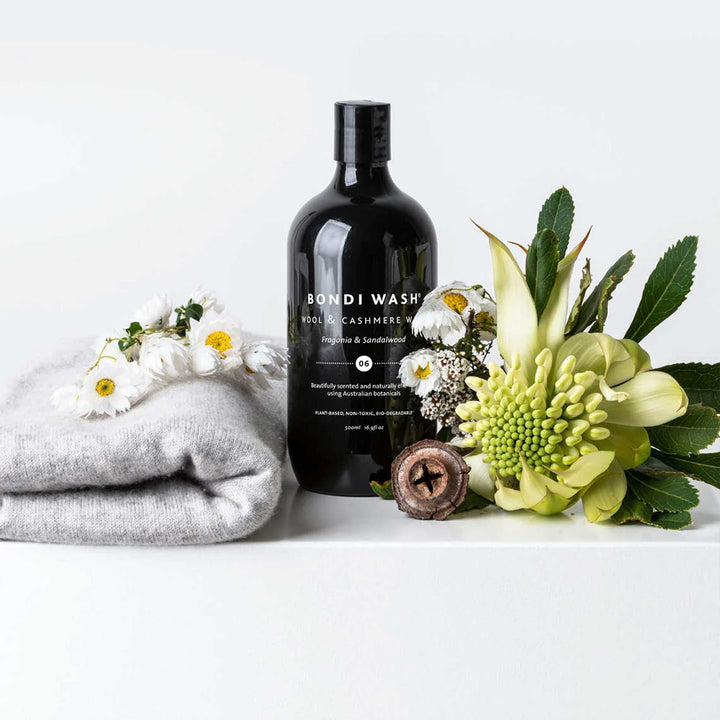 BONDI WASH  |  LAUNDRY WASH - WOOL + CASHMERE 500ML  |  FRAGONIA + SANDALWOOD