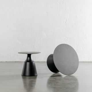 BORGARO OCCASIONAL TABLES  |  SET OF 2  |  BLACK NOIR + LICORICE DOLOMITE