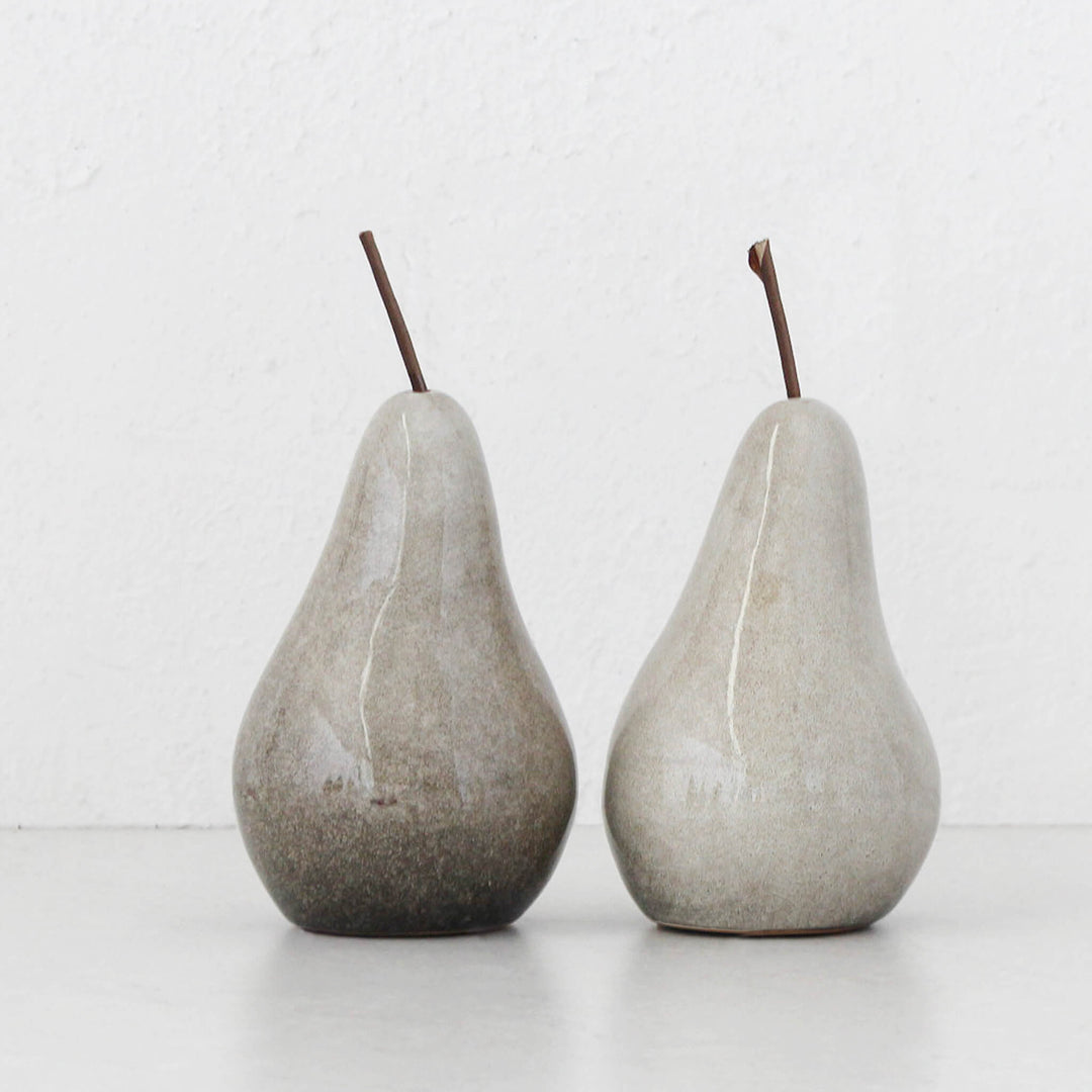 BOSC CERAMIC PEAR LARGE | BUNDLE X2 | MOTTLED TAUPE