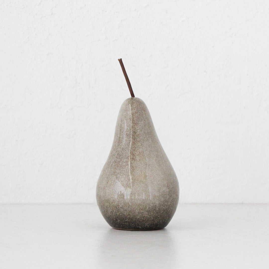 BOSC CERAMIC PEAR LARGE | MOTTLED TAUPE