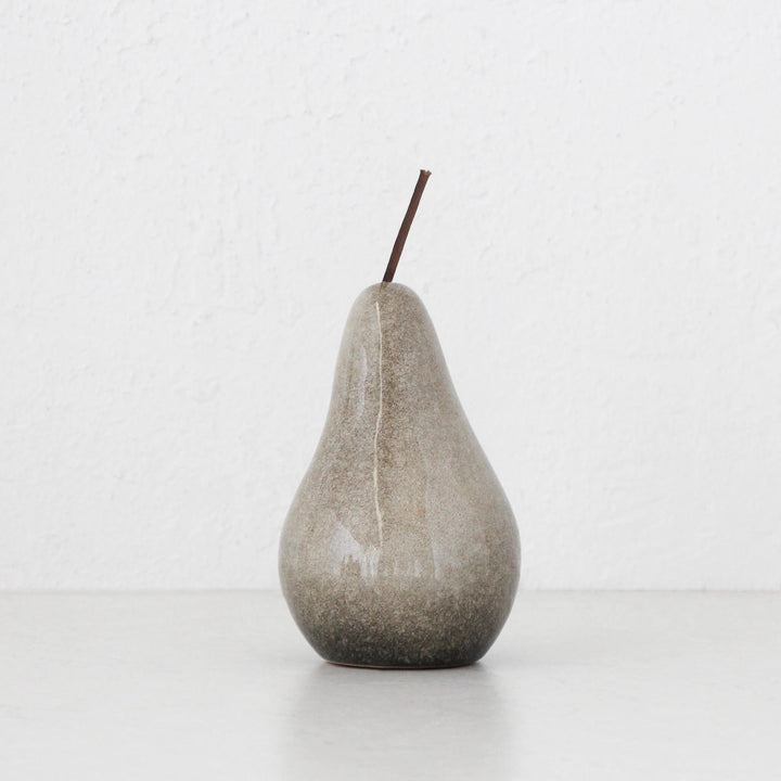 BOSC CERAMIC PEAR LARGE | MOTTLED TAUPE