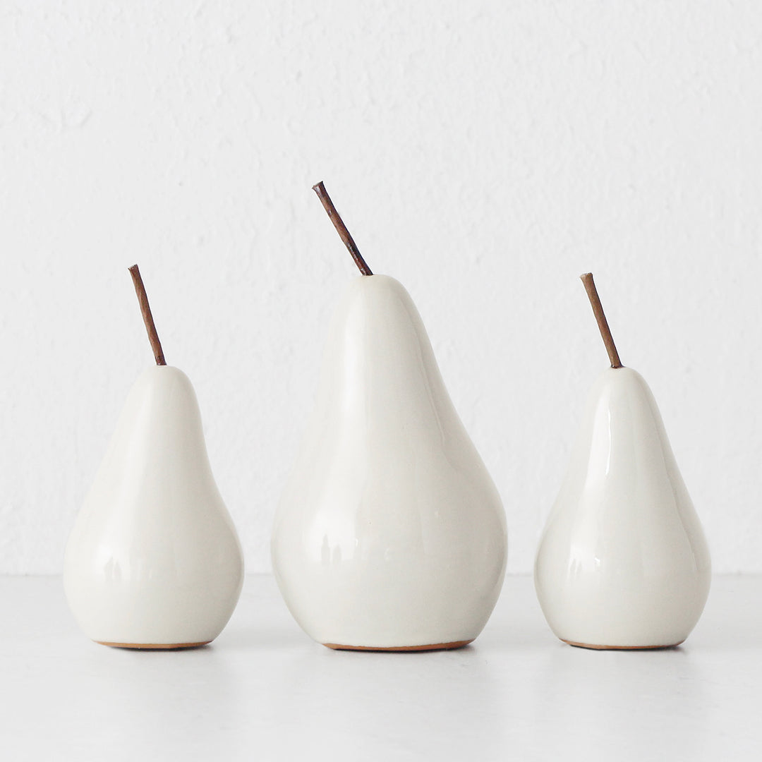 BOSC CERAMIC PEAR MEDIUM + LARGE | STONE