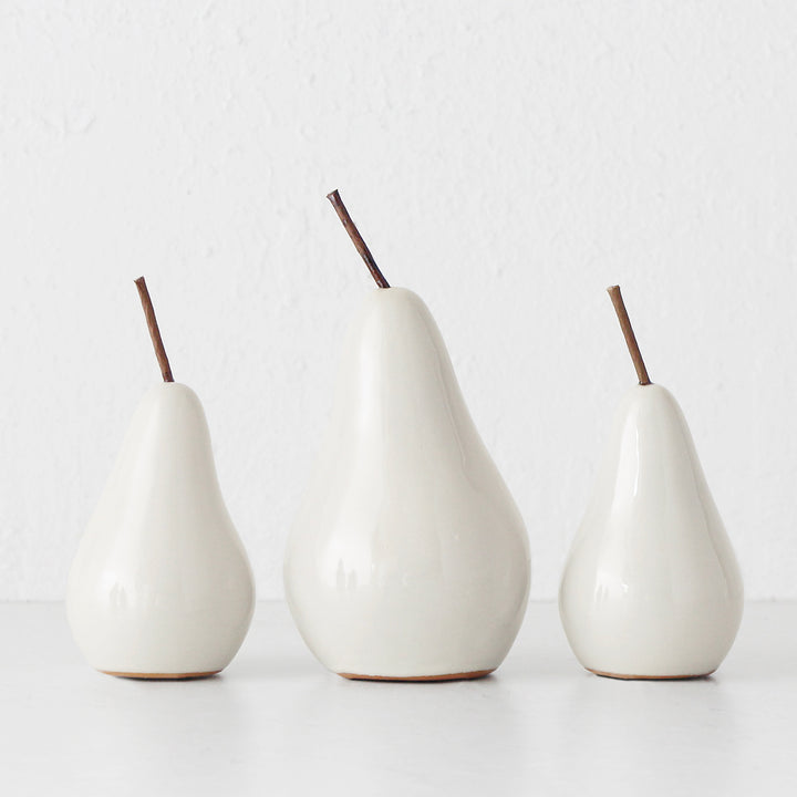 BOSC CERAMIC PEAR MEDIUM + LARGE | STONE