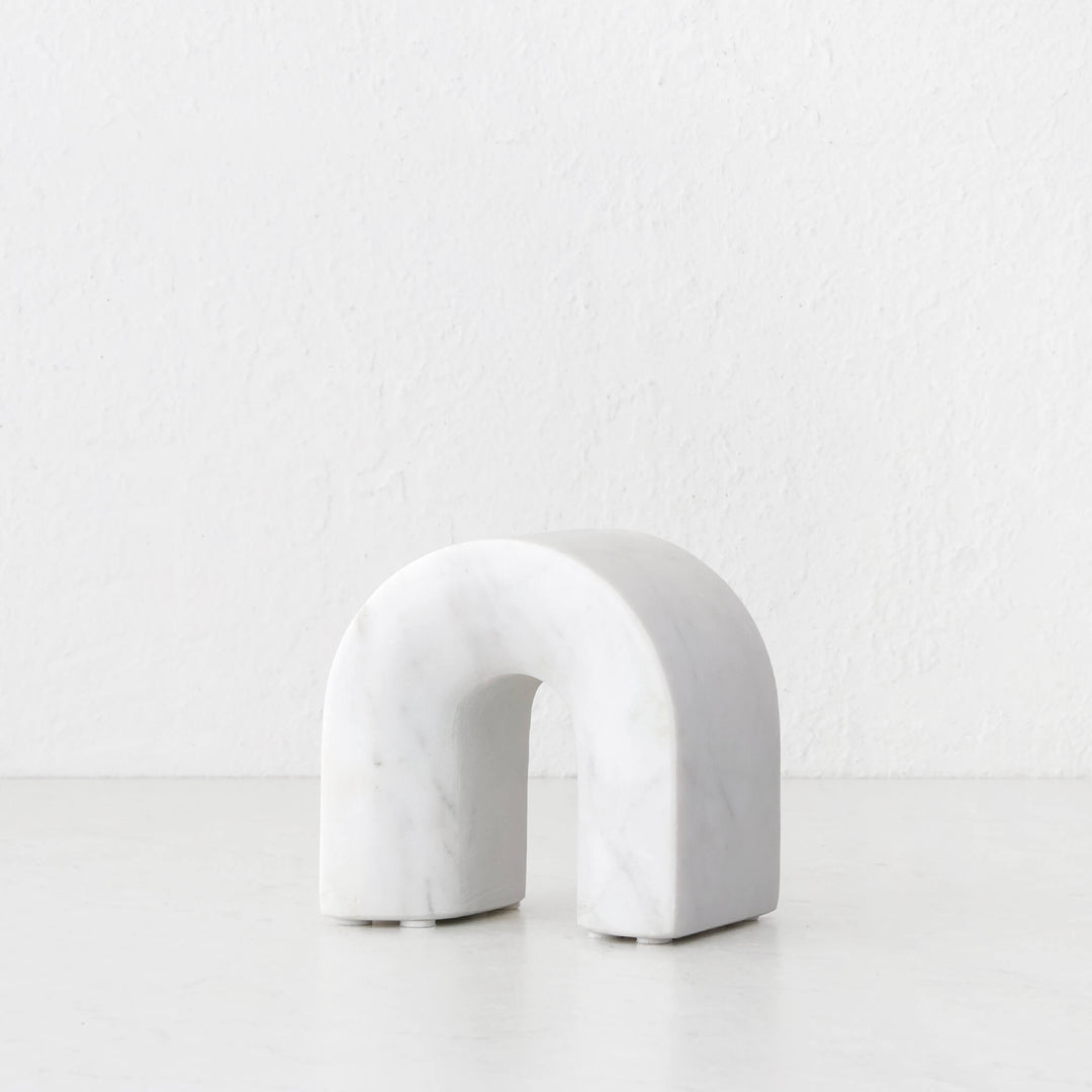 BOYD MARBLE BOOKENDS  |  SET OF 2  |  WHITE MARBLE