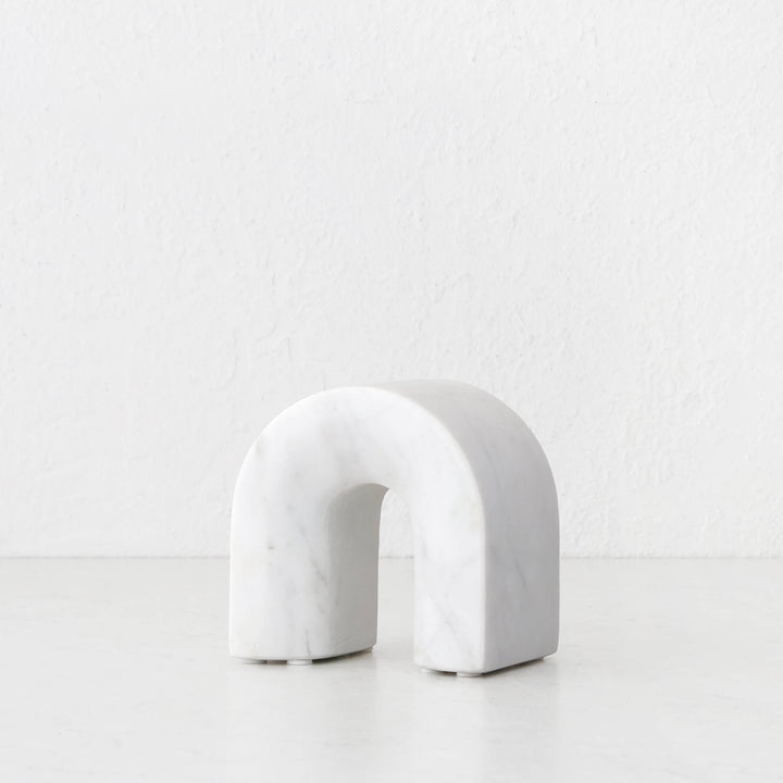 BOYD MARBLE BOOKENDS  |  SET OF 2  |  WHITE MARBLE