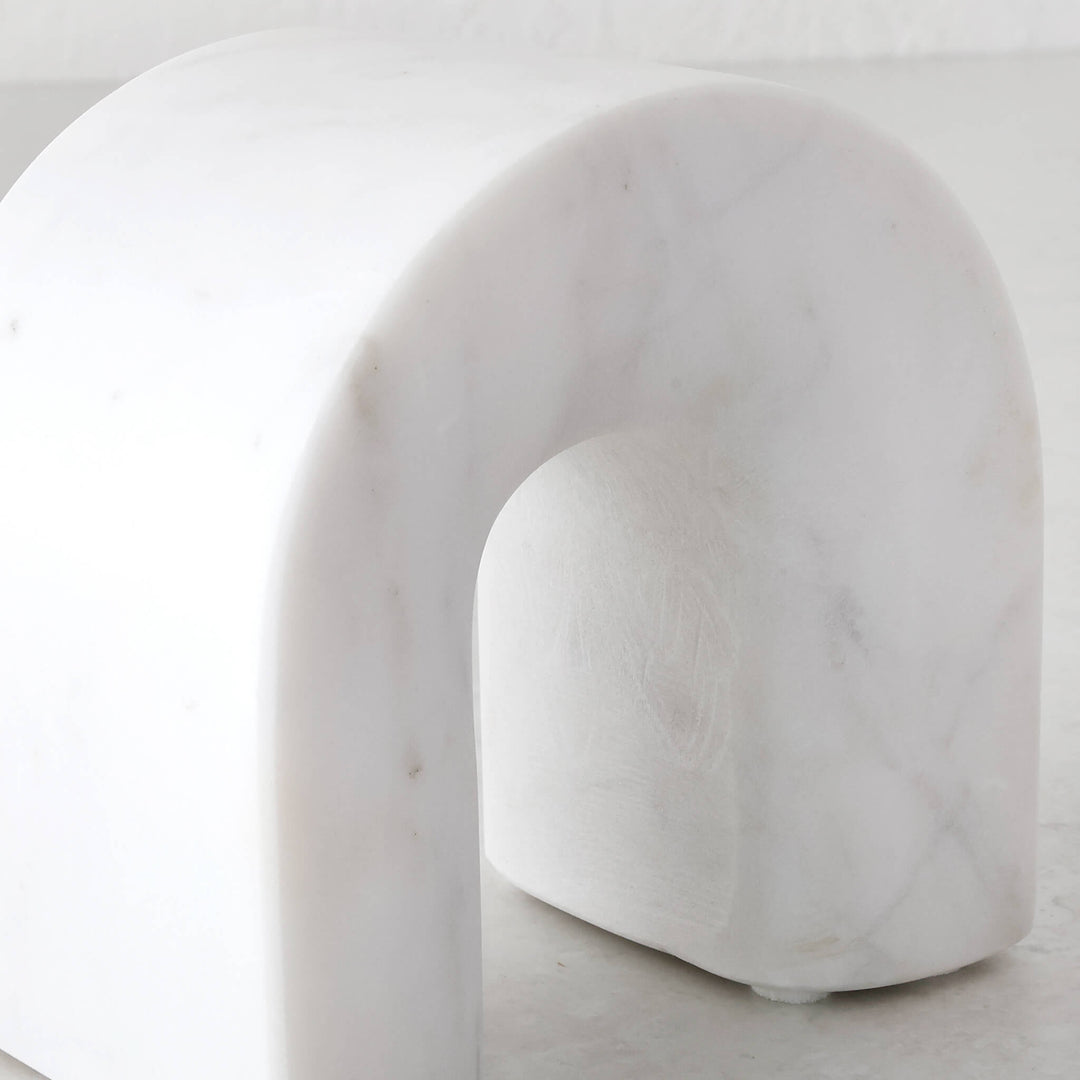 BOYD MARBLE BOOKENDS  |  SET OF 2  |  WHITE MARBLE