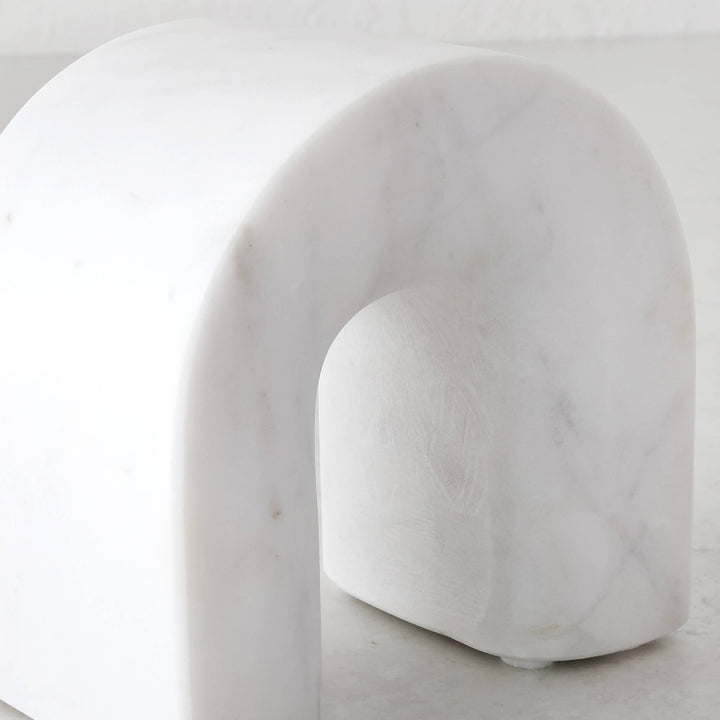 BOYD MARBLE BOOKENDS  |  SET OF 2  |  WHITE MARBLE
