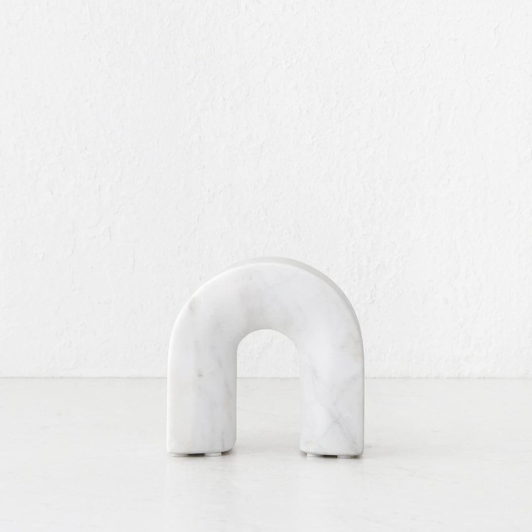 BOYD MARBLE BOOKENDS  |  SET OF 2  |  WHITE MARBLE