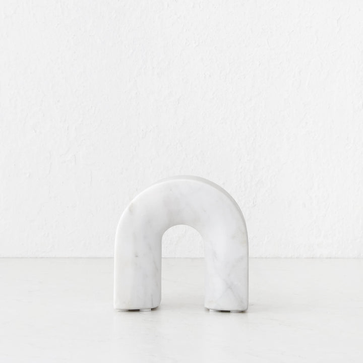 BOYD MARBLE BOOKENDS  |  SET OF 2  |  WHITE MARBLE