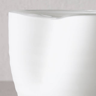 LIVING BY DESIGN EXCLUSIVE  |  BRAC GLASS VASE  |  CLOSE UP  |  MATTE WHITE GLASS