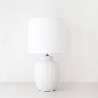 BRAID CERAMIC LAMP 32x60CM | WHITE