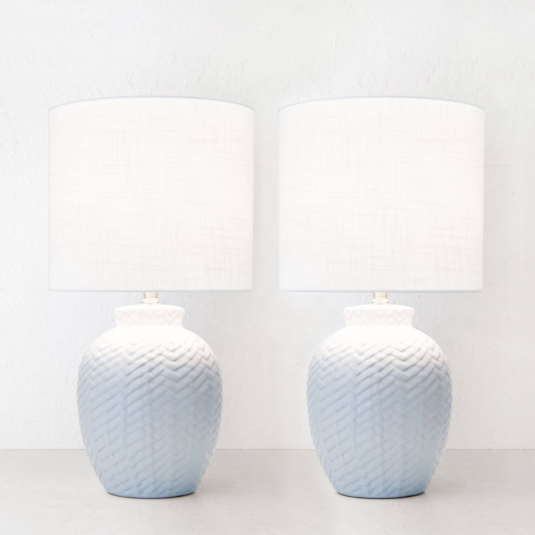 BRAID CERAMIC LAMP  |  WHITE  |  BUNDLE X 2