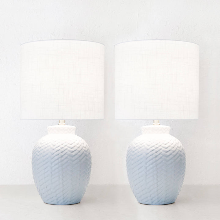 BRAID CERAMIC LAMP  |  WHITE  |  BUNDLE X 2