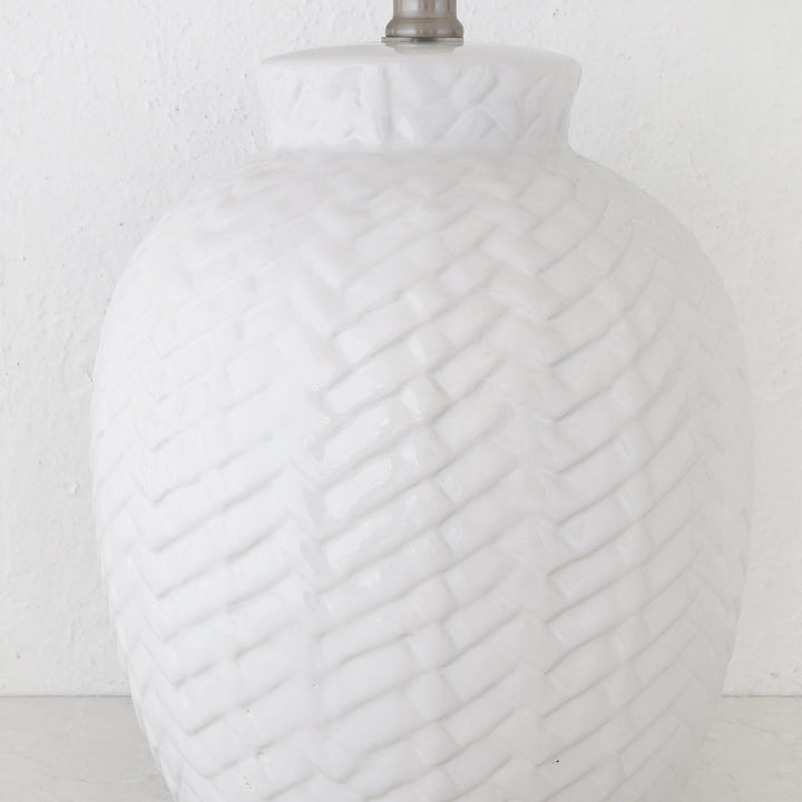 BRAID CERAMIC LAMP  BUNDLE X2  |  WHITE CERAMIC
