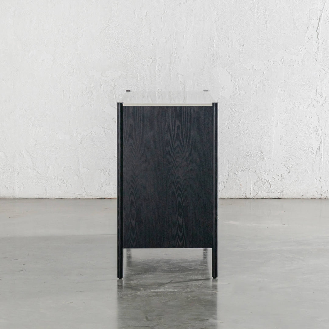 BRANZANO CHEST OF DRAWERS  |  BLACK NOIR  |  CARRARA WHITE CERAMIC TOP