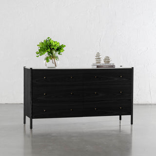 BRANZANO CHEST OF DRAWERS  |  BLACK NOIR  |  CARRARA WHITE CERAMIC TOP