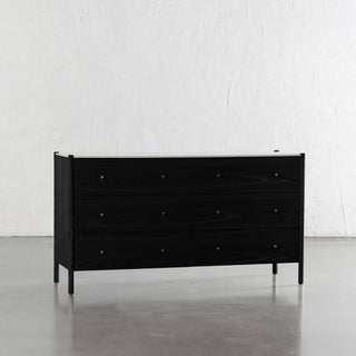 BRANZANO CHEST OF DRAWERS  |  BLACK NOIR  |  CARRARA WHITE CERAMIC TOP