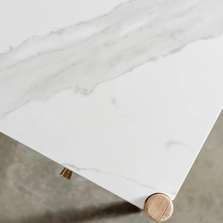 BRANZANO CHEST OF DRAWERS + NIGHTSTAND  |  BIRCH ASH  |  CARRARA WHITE CERAMICA TOP