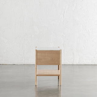 BRANZANO NIGHT STAND  |  BIRCH ASH  |  CARRARA WHITE CERAMICA TOP