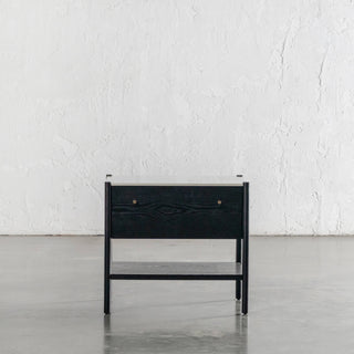 BRANZANO NIGHT STAND  |  BLACK NOIR  |  CARRARA WHITE CERAMIC TOP