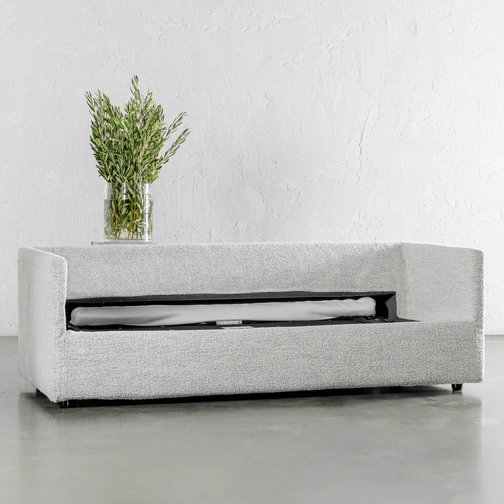 PILOTI BREMAN SLIP COVER SOFA BED unfolded 