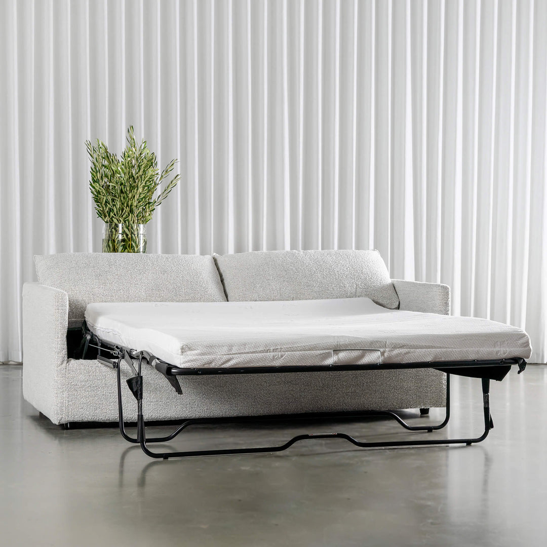 PILOTI BREMAN SLIP COVER SOFA BED unfolded 