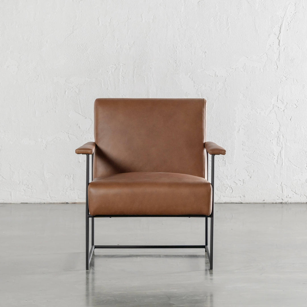 BRESSON LEATHER ARMCHAIR  |  COGNAC LEATHER