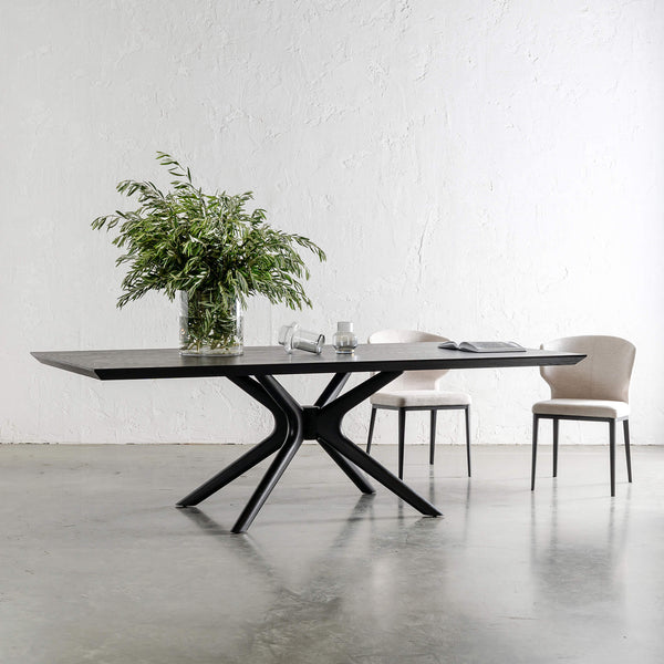 BRETON DINING TABLE  | BLACK NOIR WOOD GRAIN  |  240CM