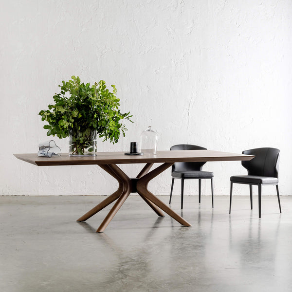 BRETON DINING TABLE  |  DEEP WALNUT WOOD GRAIN  |  240CM