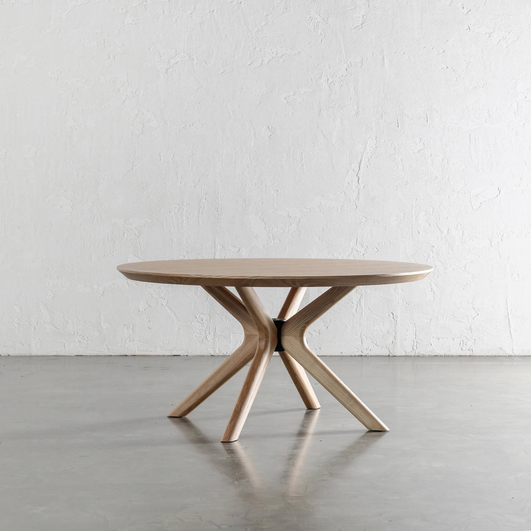 BRETON ROUND DINING TABLE UNSTYLED  |  BIRCH ASH WOOD GRAIN  |  150CM