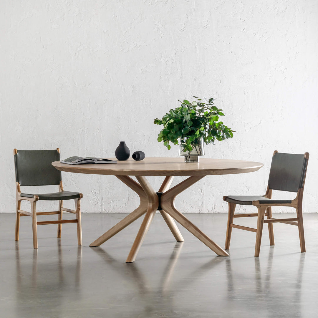 BRETON ROUND DINING TABLE  |  BIRCH ASH WOOD GRAIN  |  180CM