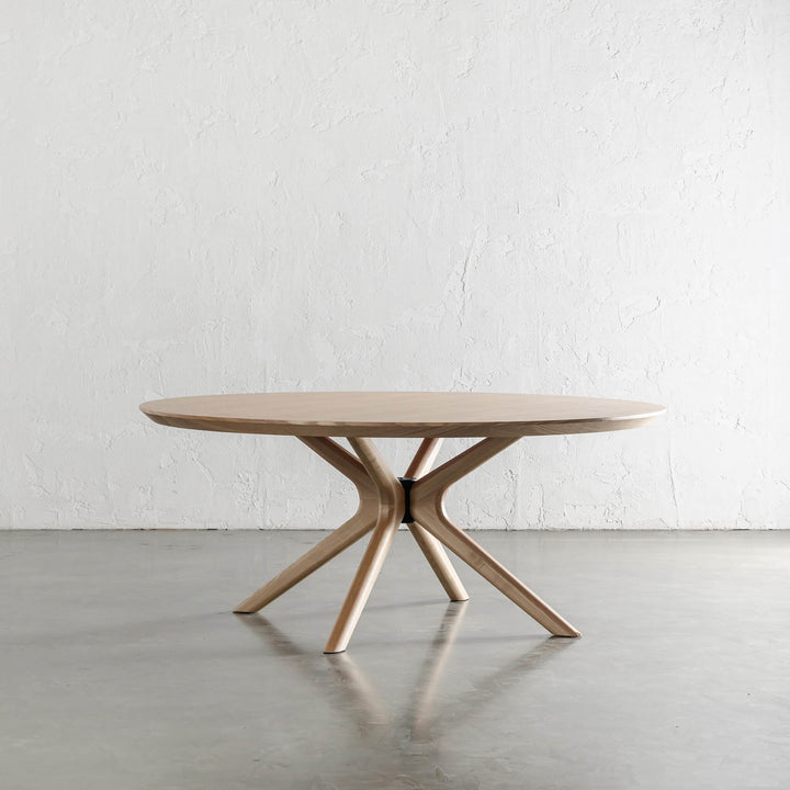 BRETON ROUND DINING TABLE UNSTYLED  |  BIRCH ASH WOOD GRAIN  |  180CM