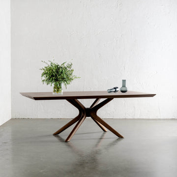 BRETON DINING TABLE  |  DEEP WALNUT WOOD GRAIN  |  210CM
