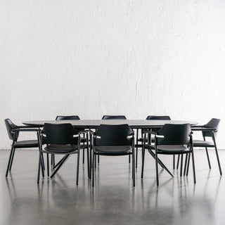 BRETON OVAL DINING TABLE  |  BLACK NOIR WOOD GRAIN  |  260CM