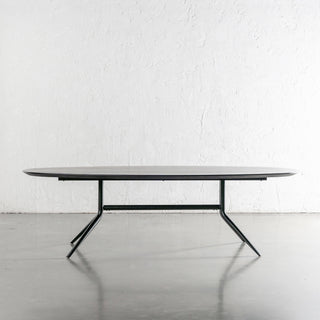 BRETON OVAL DINING TABLE  |  BLACK NOIR WOOD GRAIN  |  260CM