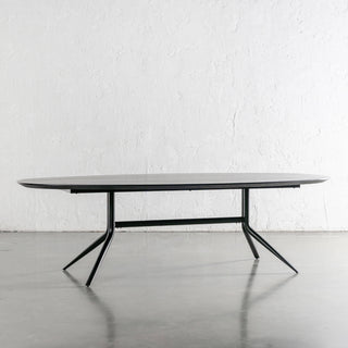 BRETON OVAL DINING TABLE  |  BLACK NOIR WOOD GRAIN  |  260CM