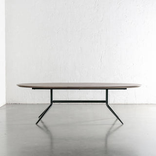 BRETON OVAL DINING TABLE  |  DEEP WALNUT WOOD GRAIN  |  260CM