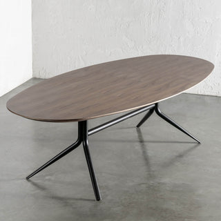 BRETON OVAL DINING TABLE  |  DEEP WALNUT WOOD GRAIN  |  260CM