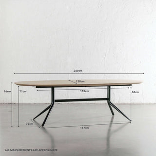 BRETON OVAL DINING TABLE  |  BIRCH ASH WOOD GRAIN  |  260CM