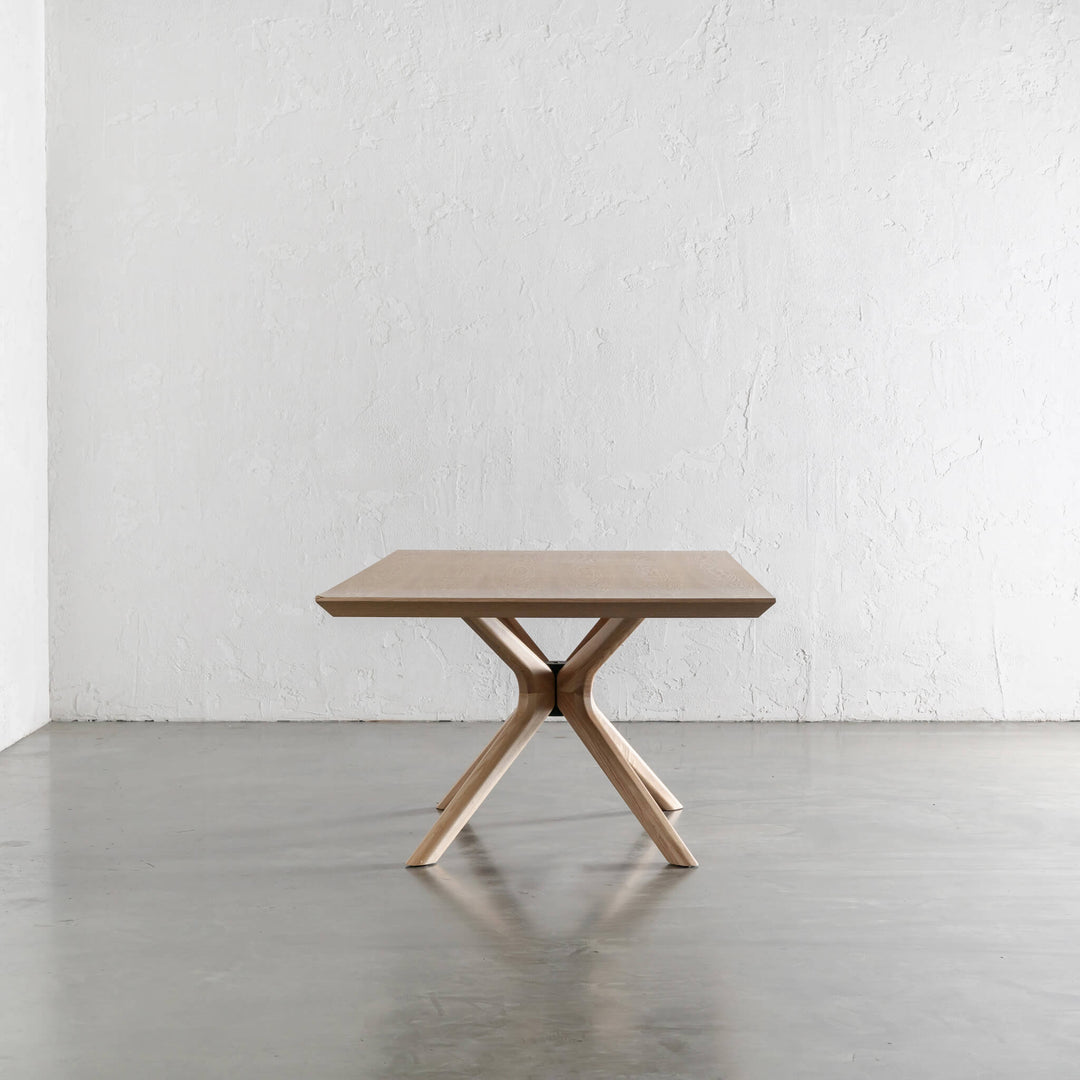 BRETON DINING TABLE  |  BIRCH ASH WOOD GRAIN  |  240CM END VIEW