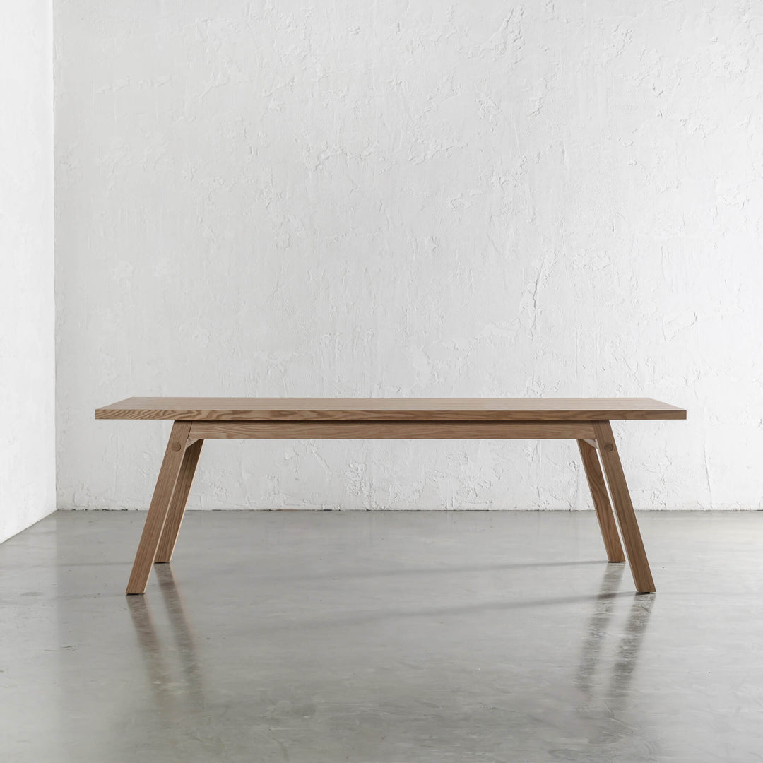 BRIONI DINING TABLE SIDE VIEW  |  BIRCH ASH WOOD GRAIN  |  240CM