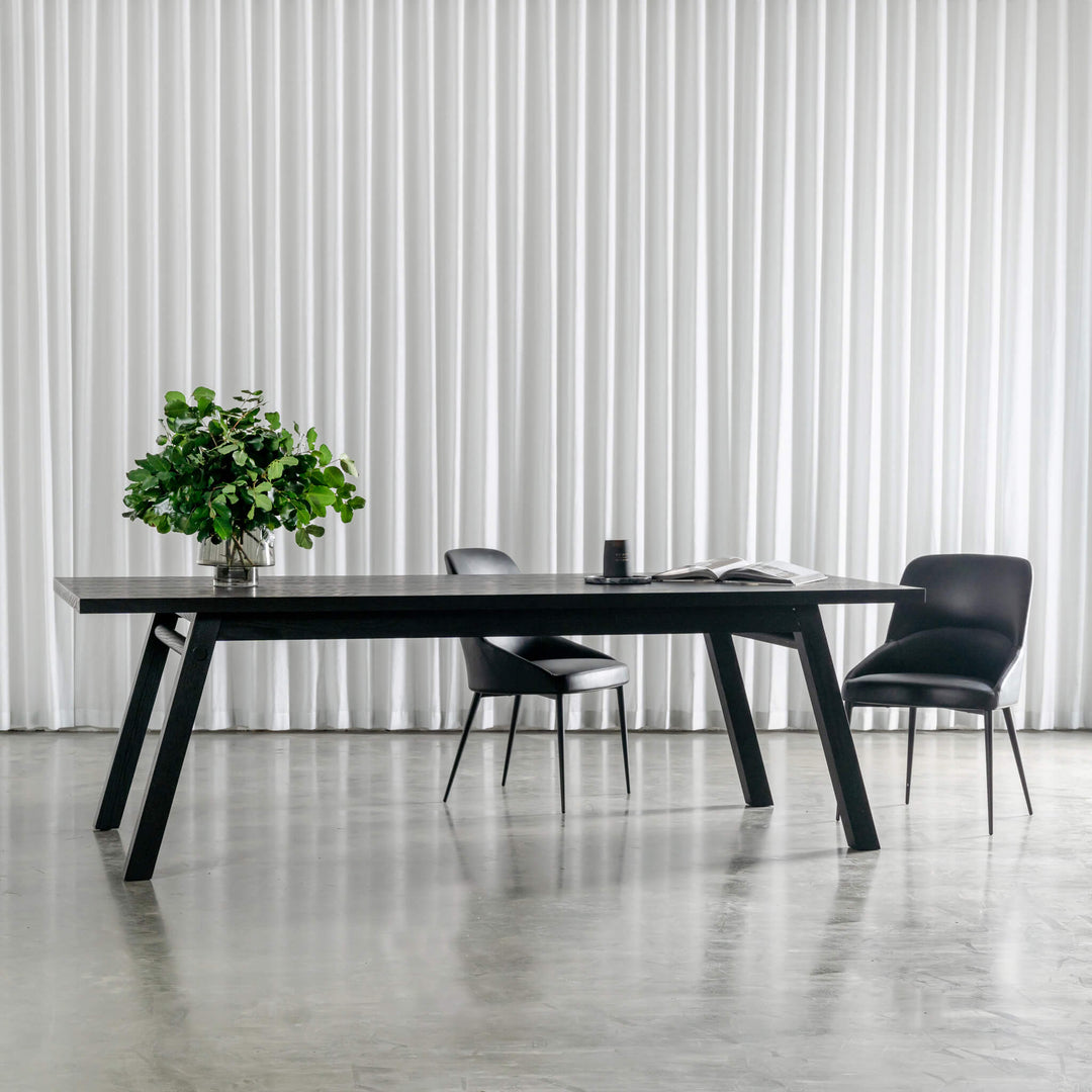 BRIONI DINING TABLE  |  BLACK NOIR WOOD GRAIN  |  240CM